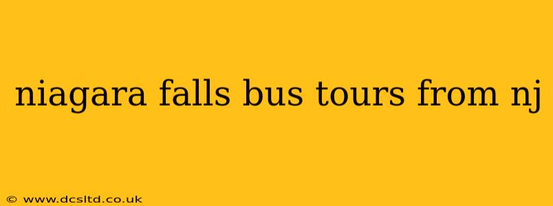 niagara falls bus tours from nj