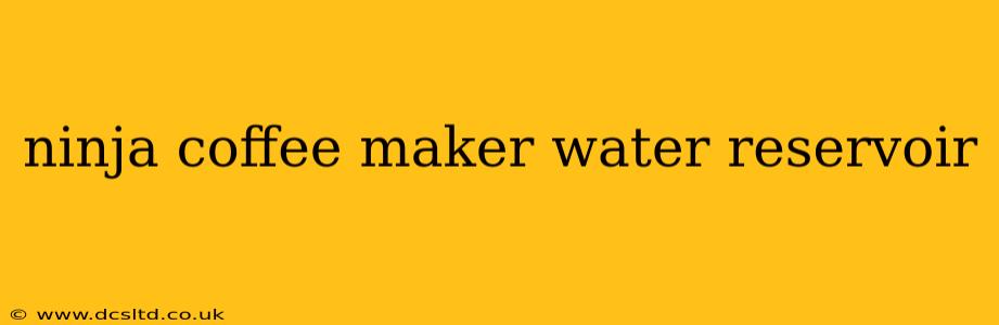 ninja coffee maker water reservoir