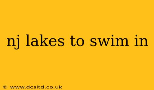 nj lakes to swim in
