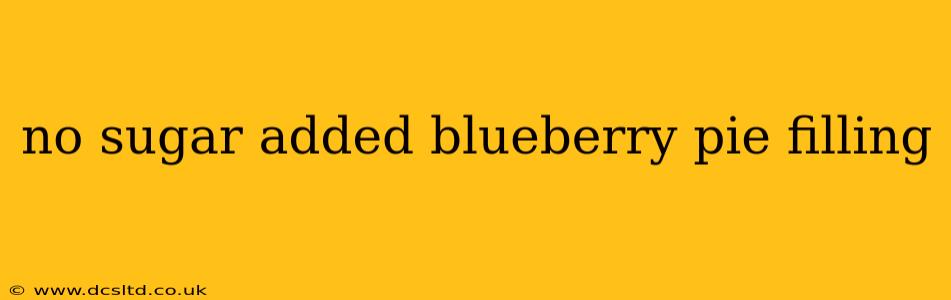 no sugar added blueberry pie filling