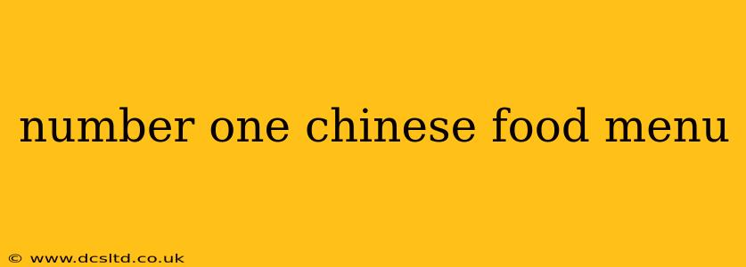 number one chinese food menu