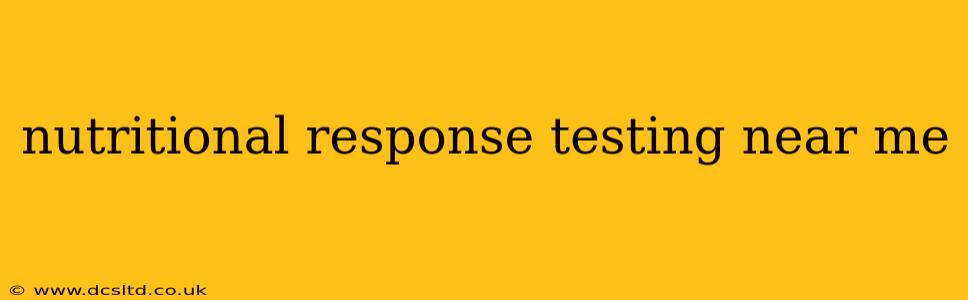 nutritional response testing near me