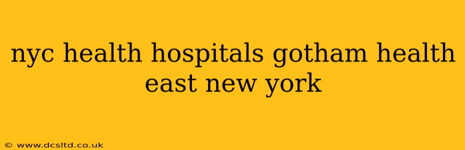 nyc health hospitals gotham health east new york