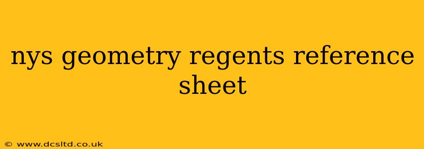 nys geometry regents reference sheet