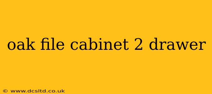 oak file cabinet 2 drawer