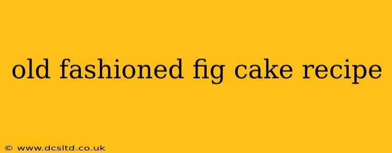 old fashioned fig cake recipe