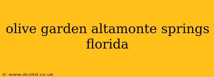 olive garden altamonte springs florida
