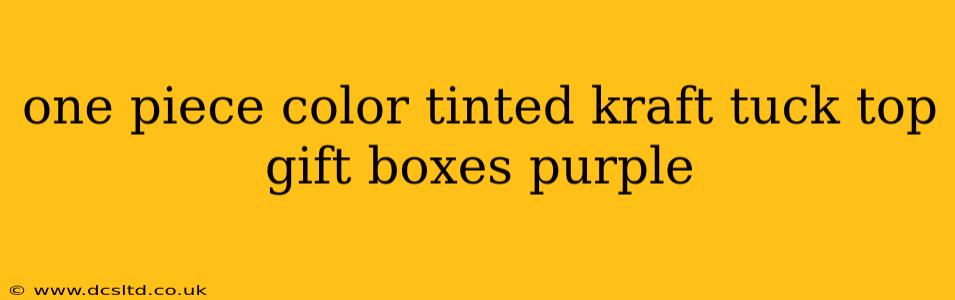 one piece color tinted kraft tuck top gift boxes purple