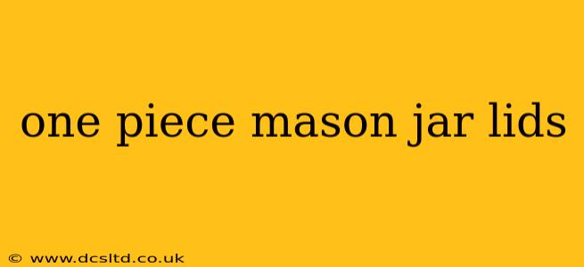 one piece mason jar lids