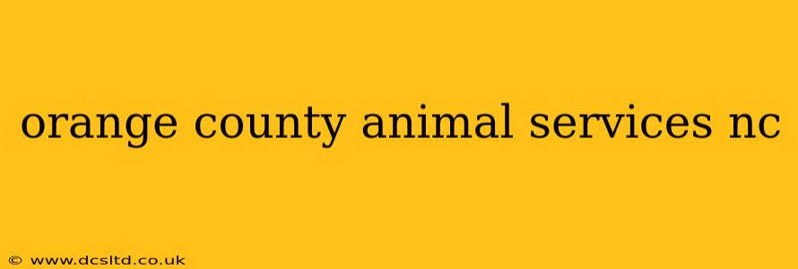 orange county animal services nc