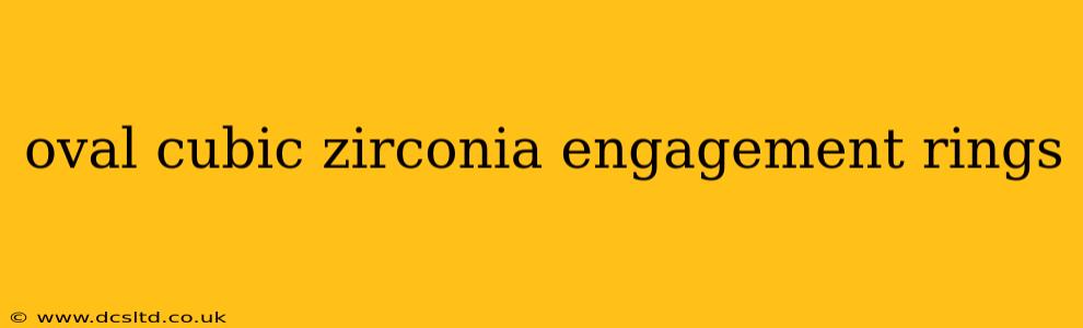 oval cubic zirconia engagement rings