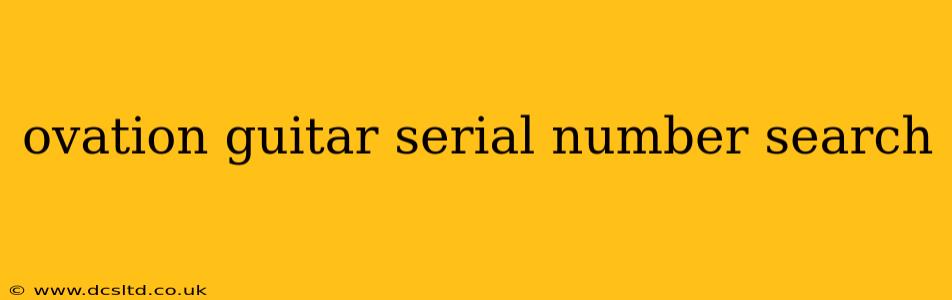 ovation guitar serial number search