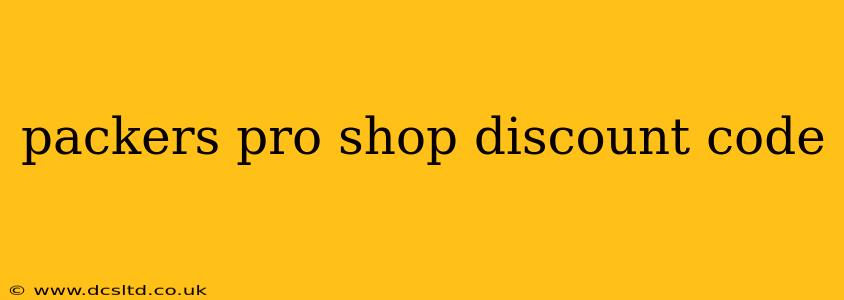packers pro shop discount code