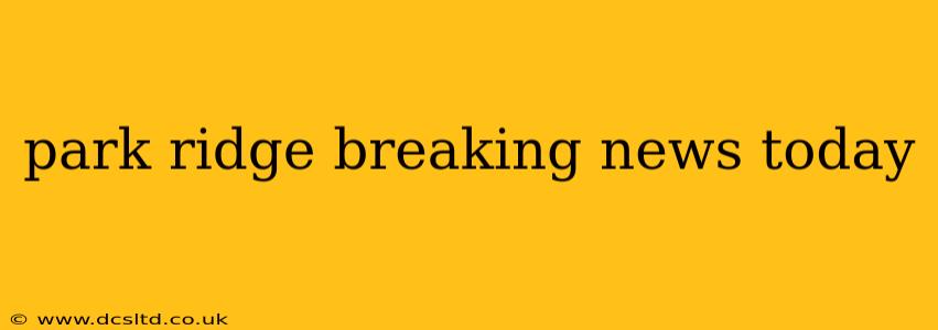 park ridge breaking news today