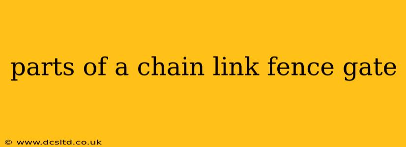 parts of a chain link fence gate