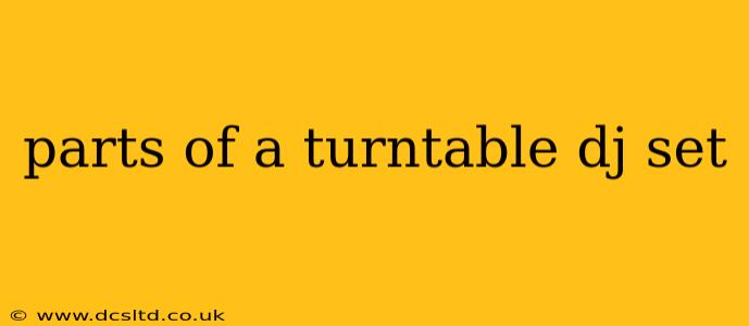 parts of a turntable dj set