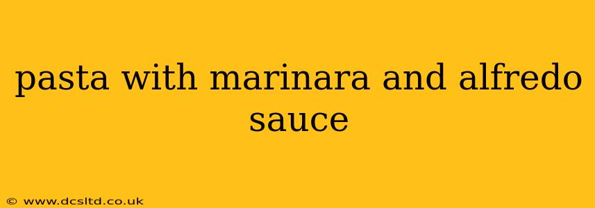 pasta with marinara and alfredo sauce