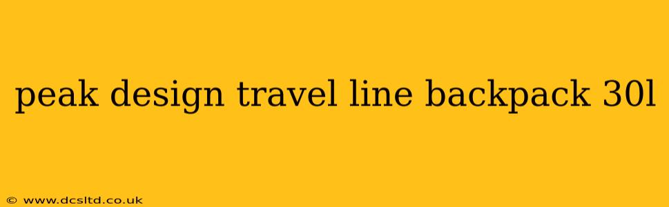 peak design travel line backpack 30l