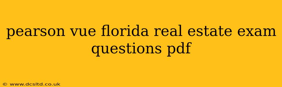pearson vue florida real estate exam questions pdf