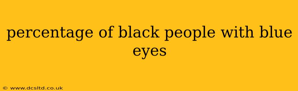 percentage of black people with blue eyes