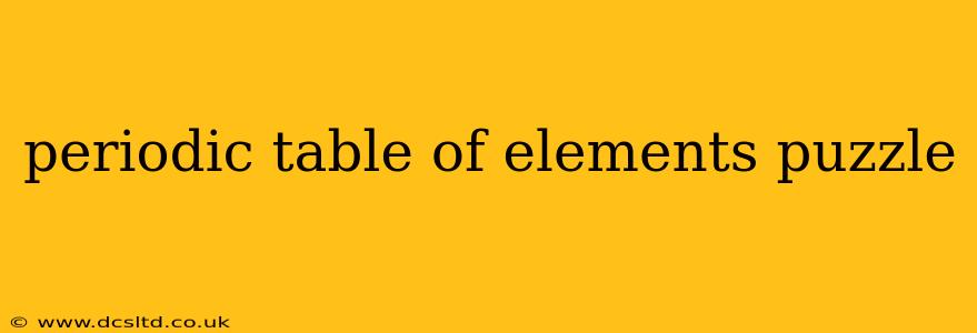 periodic table of elements puzzle