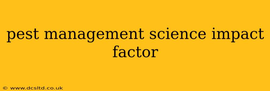 pest management science impact factor