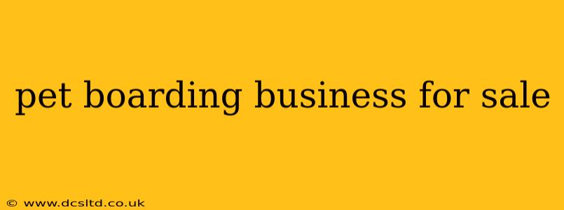 pet boarding business for sale