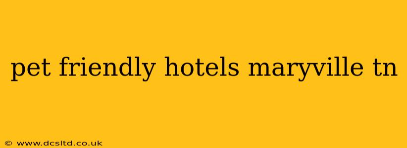 pet friendly hotels maryville tn