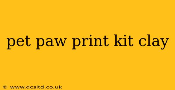 pet paw print kit clay