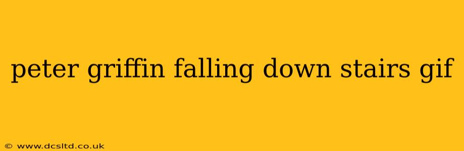 peter griffin falling down stairs gif