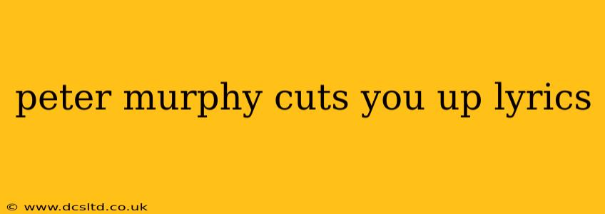 peter murphy cuts you up lyrics