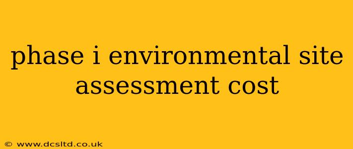 phase i environmental site assessment cost