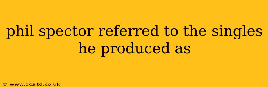 phil spector referred to the singles he produced as