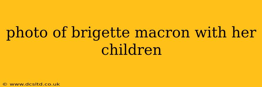photo of brigette macron with her children