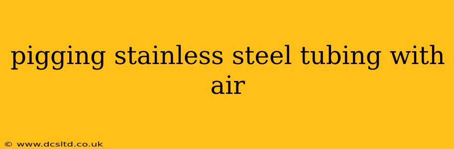 pigging stainless steel tubing with air