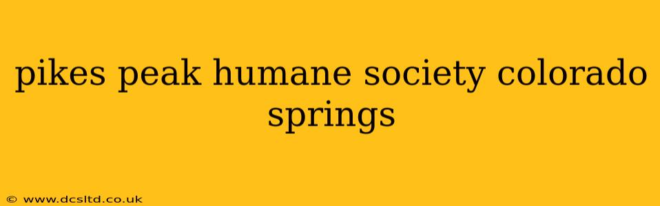 pikes peak humane society colorado springs