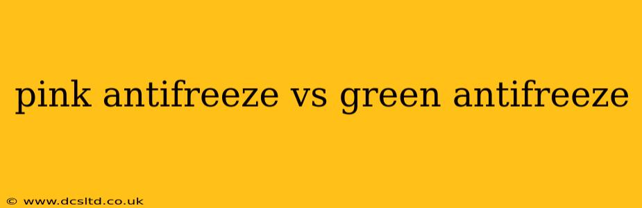 pink antifreeze vs green antifreeze