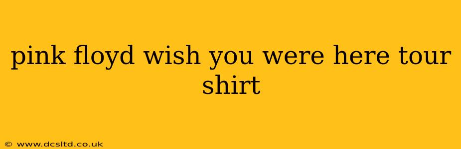 pink floyd wish you were here tour shirt