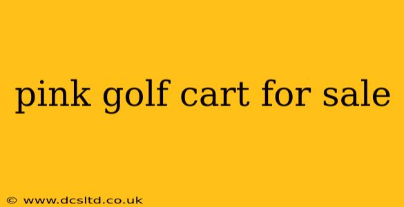 pink golf cart for sale
