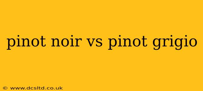 pinot noir vs pinot grigio