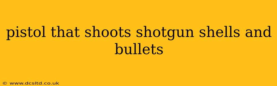 pistol that shoots shotgun shells and bullets