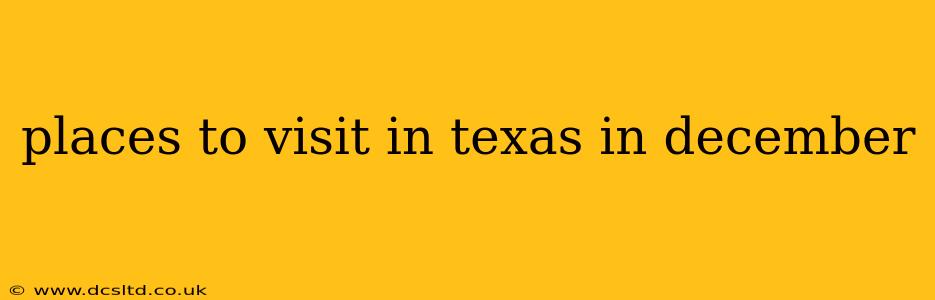 places to visit in texas in december