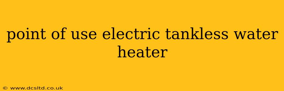 point of use electric tankless water heater