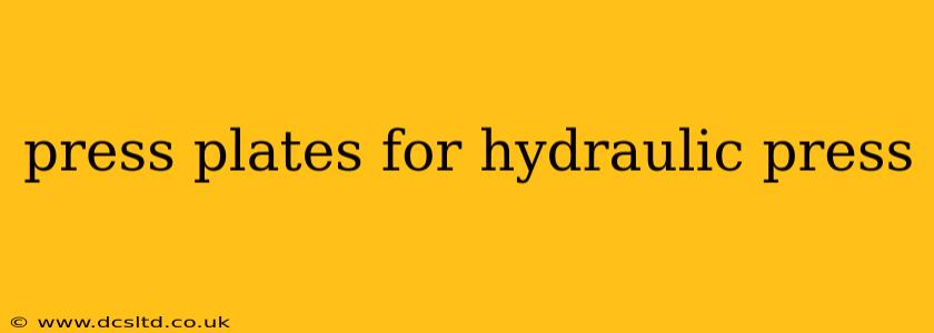 press plates for hydraulic press