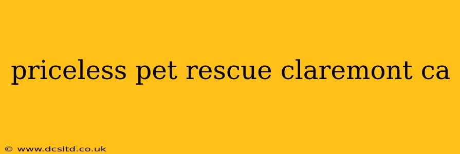 priceless pet rescue claremont ca