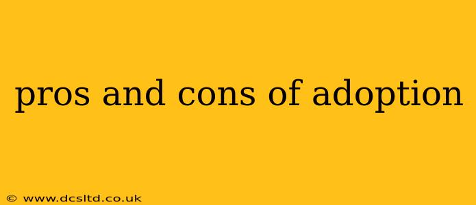 pros and cons of adoption