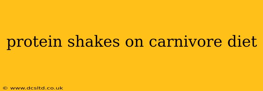 protein shakes on carnivore diet