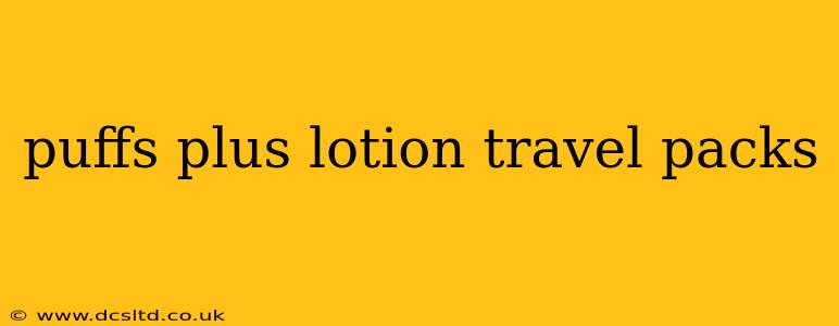 puffs plus lotion travel packs