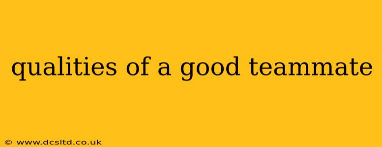 qualities of a good teammate