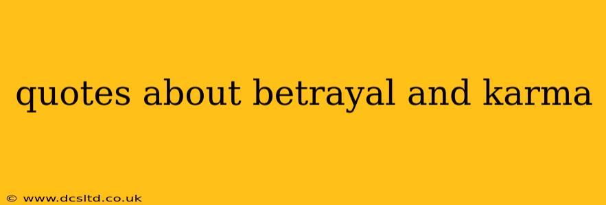quotes about betrayal and karma